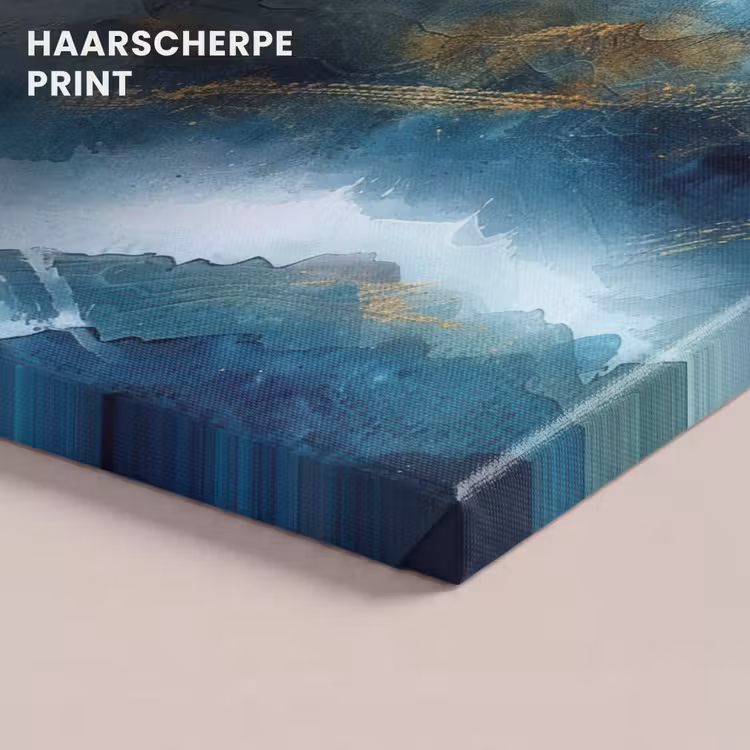 Canvas schilderij - Abstract - Landschap - Bergen - Blauw - Modern — 5