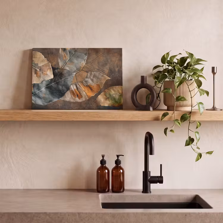 Canvas schilderij - Bladeren - Bruin - Herfst - Natuur — 4