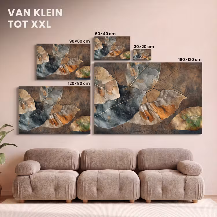 Canvas schilderij - Bladeren - Bruin - Herfst - Natuur — 7