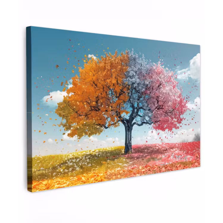 Canvas schilderij - Boom - Kleurrijk - Natuur - Levensboom — 1