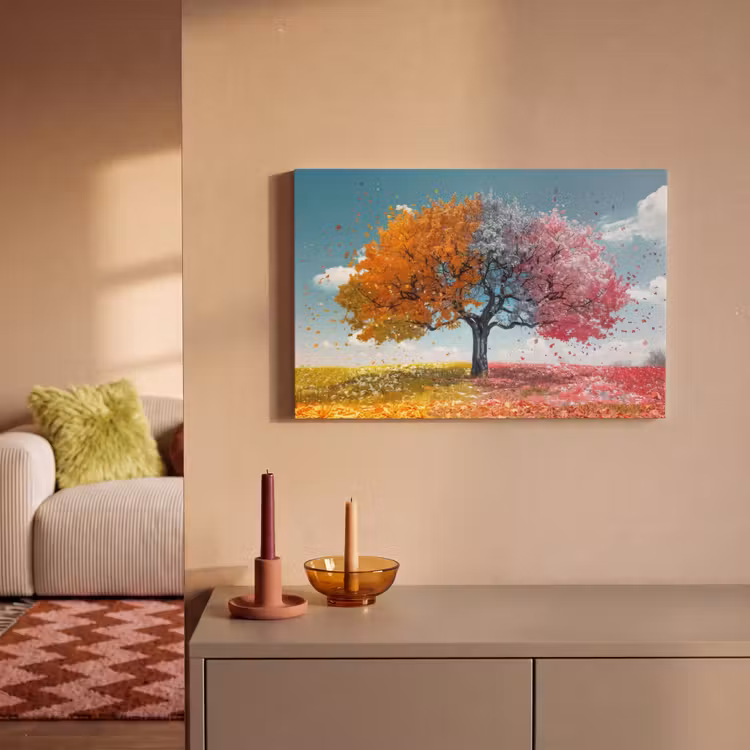 Canvas schilderij - Boom - Kleurrijk - Natuur - Levensboom — 2