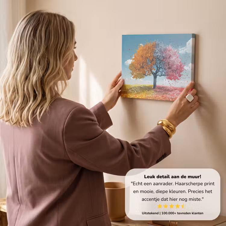 Canvas schilderij - Boom - Kleurrijk - Natuur - Levensboom — 3
