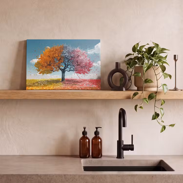 Canvas schilderij - Boom - Kleurrijk - Natuur - Levensboom — 4
