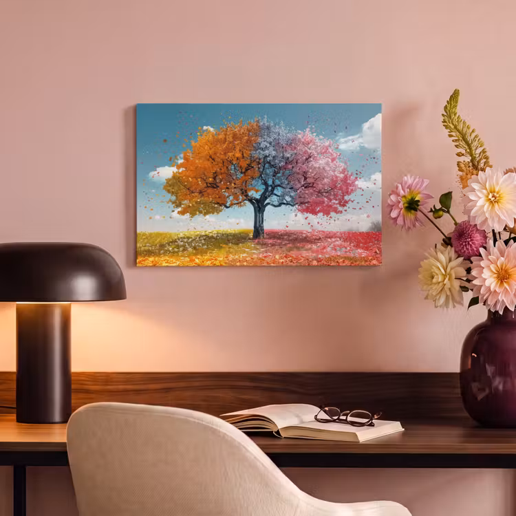 Canvas schilderij - Boom - Kleurrijk - Natuur - Levensboom — 6