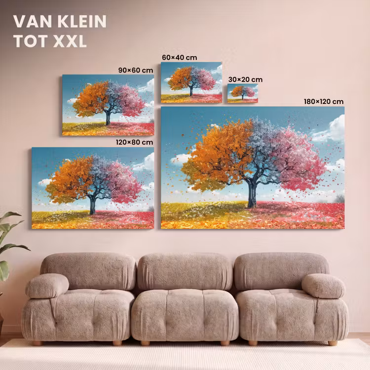 Canvas schilderij - Boom - Kleurrijk - Natuur - Levensboom — 7