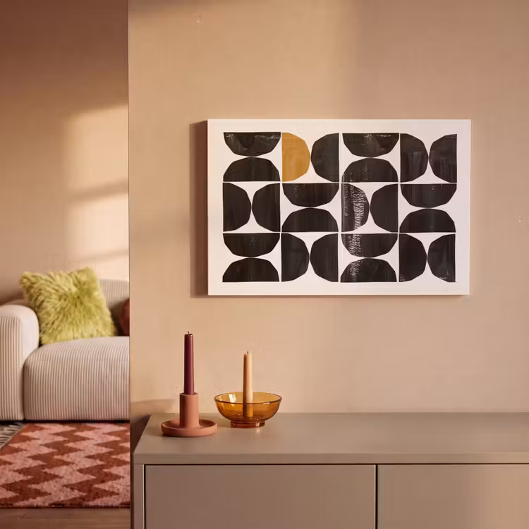 Canvas schilderij - Abstracte kunst - Zwart - Modern - Beige — 2