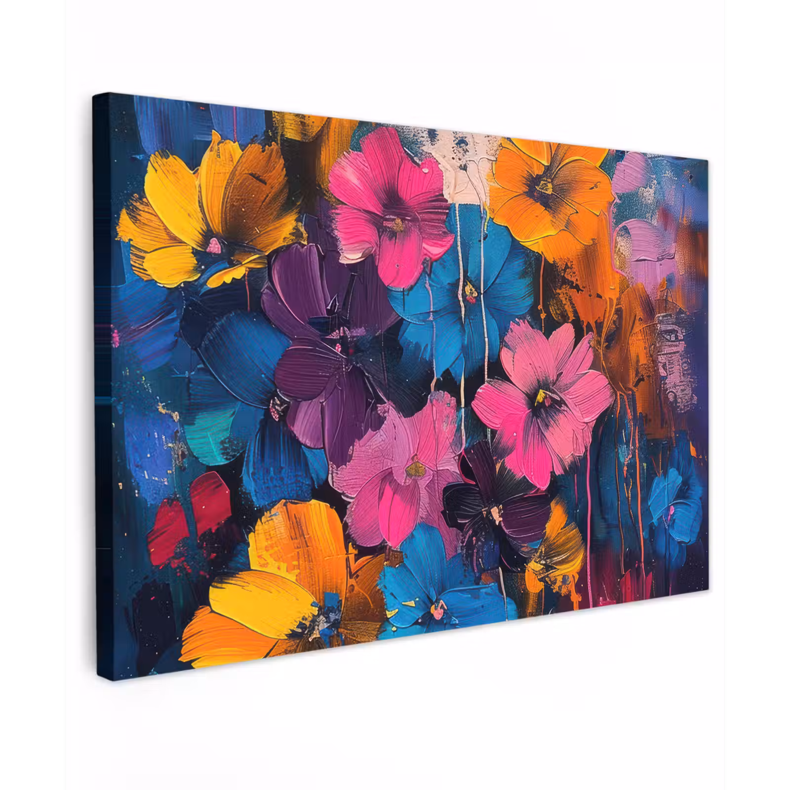 Canvas schilderij - Bloemen - Kleurrijk - Abstract - Modern — 1