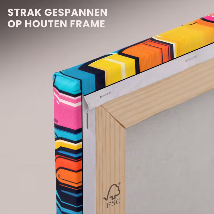Canvas schilderij - Abstract - Neon - Design - Kleurrijk - Graffiti — 7