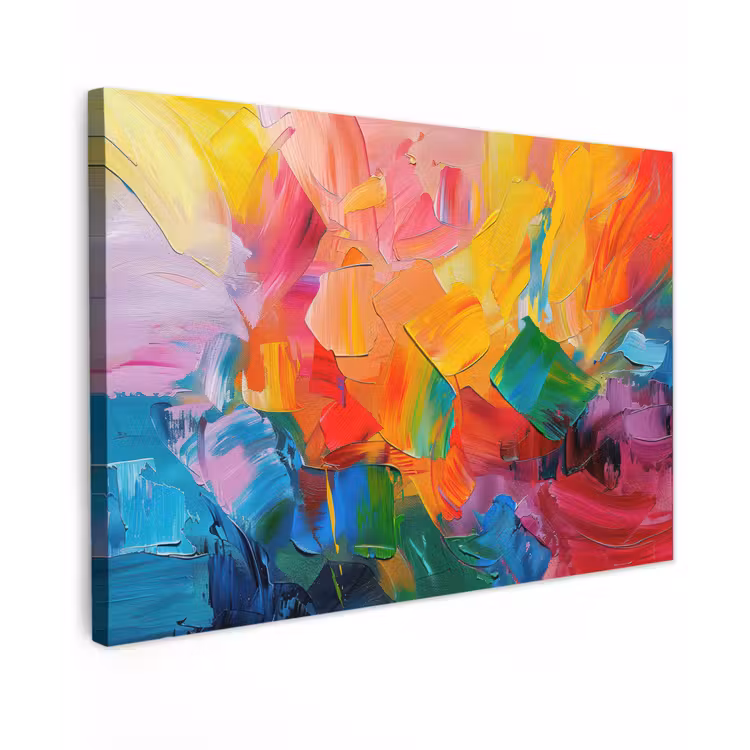 Canvas schilderij - Abstract - Verflook - Modern - Kleurrijk — 1