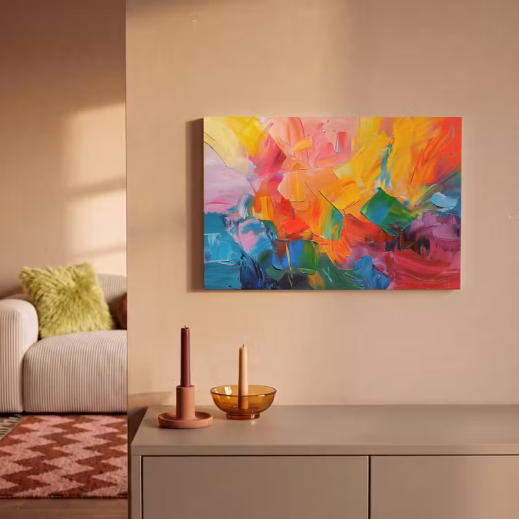 Canvas schilderij - Abstract - Verflook - Modern - Kleurrijk — 2