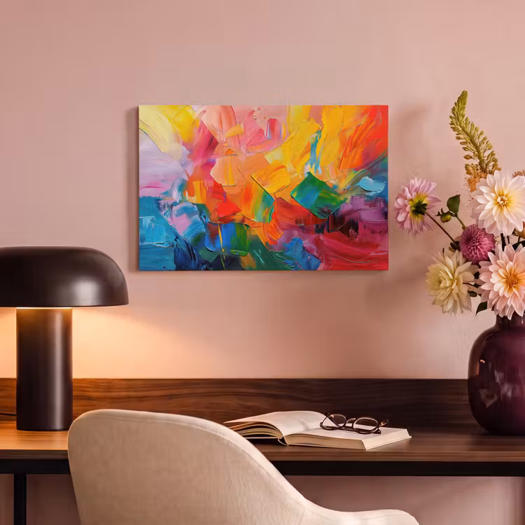 Canvas schilderij - Abstract - Verflook - Modern - Kleurrijk — 6