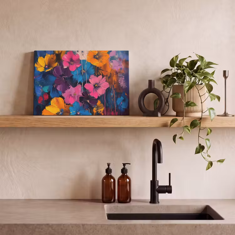 Canvas schilderij - Bloemen - Kleurrijk - Abstract - Modern — 4