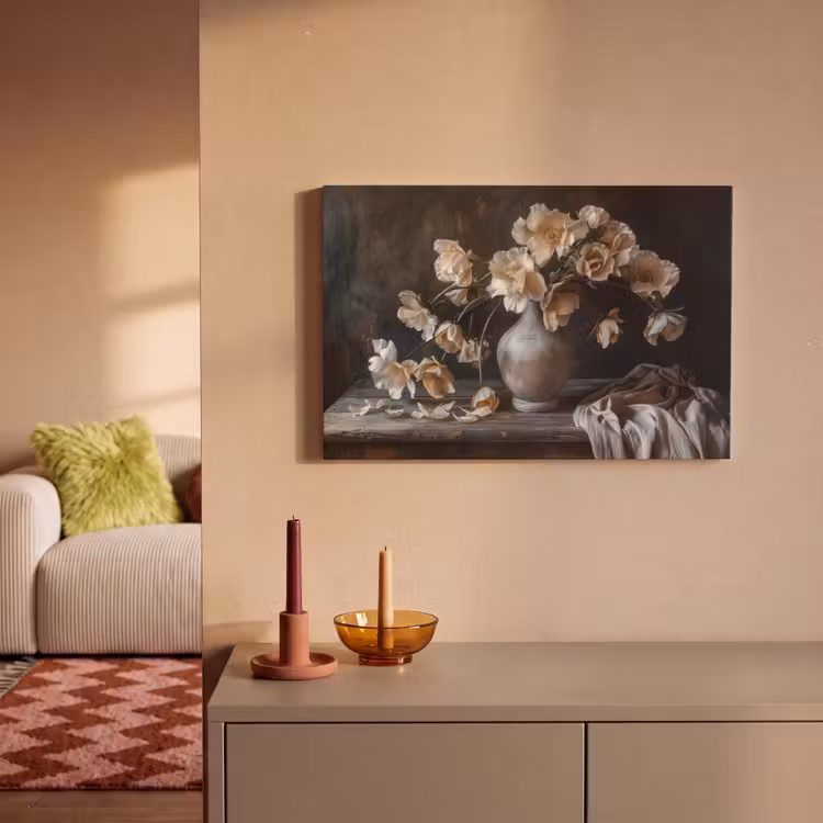 Canvas schilderij - Bloemen - Vaas - Kunst - Stilleven — 2