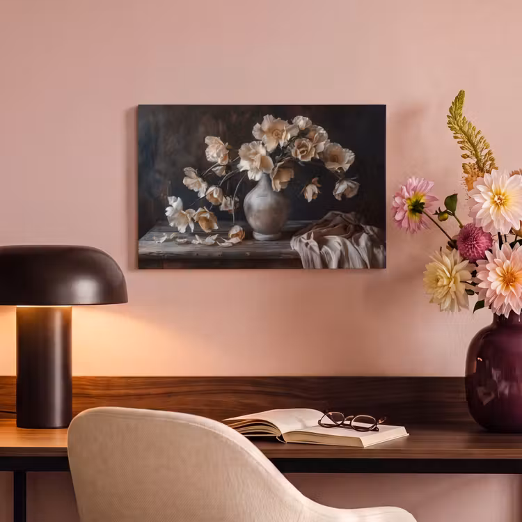 Canvas schilderij - Bloemen - Vaas - Kunst - Stilleven — 6