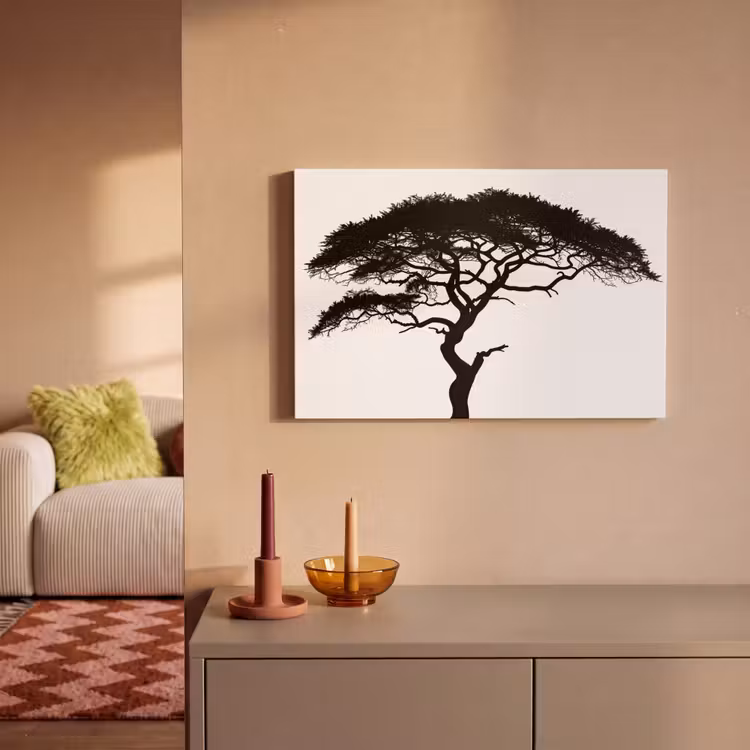 Canvas schilderij - Boom - Zwart - Wit - Modern — 2