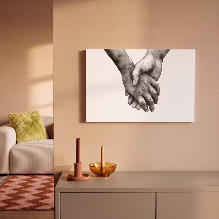 Canvas schilderij - Handen - Zwart - Modern - Kunst — 2
