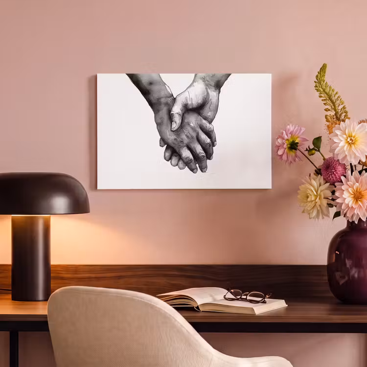 Canvas schilderij - Handen - Zwart - Modern - Kunst — 6