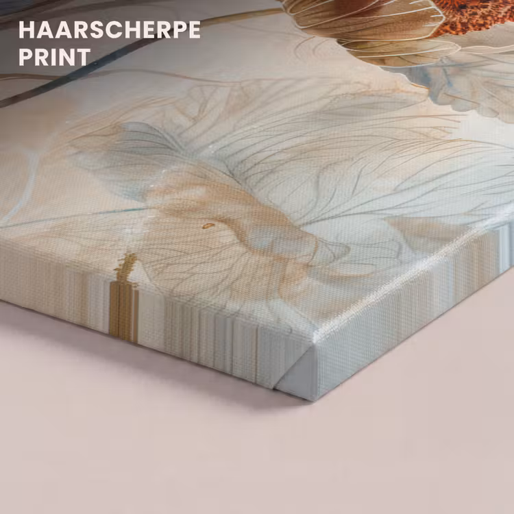 Canvas schilderij - Bloemen - Beige - Modern - Illustratie — 5