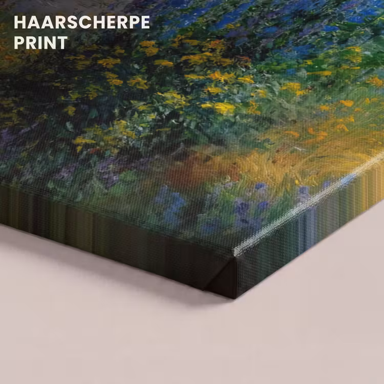 Canvas schilderij - Bloemen - Meer - Bergen - Groen — 5