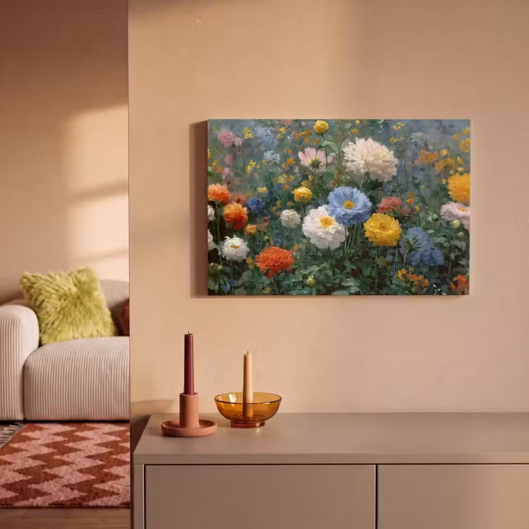Canvas schilderij - Close-up - Veld - Bloemen - Kleurrijk — 2