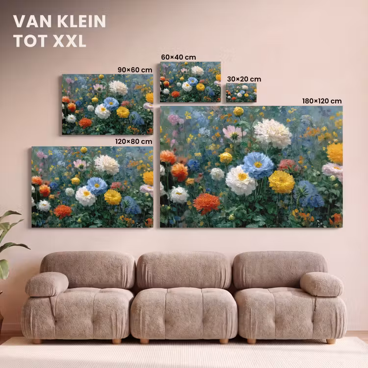Canvas schilderij - Close-up - Veld - Bloemen - Kleurrijk — 8