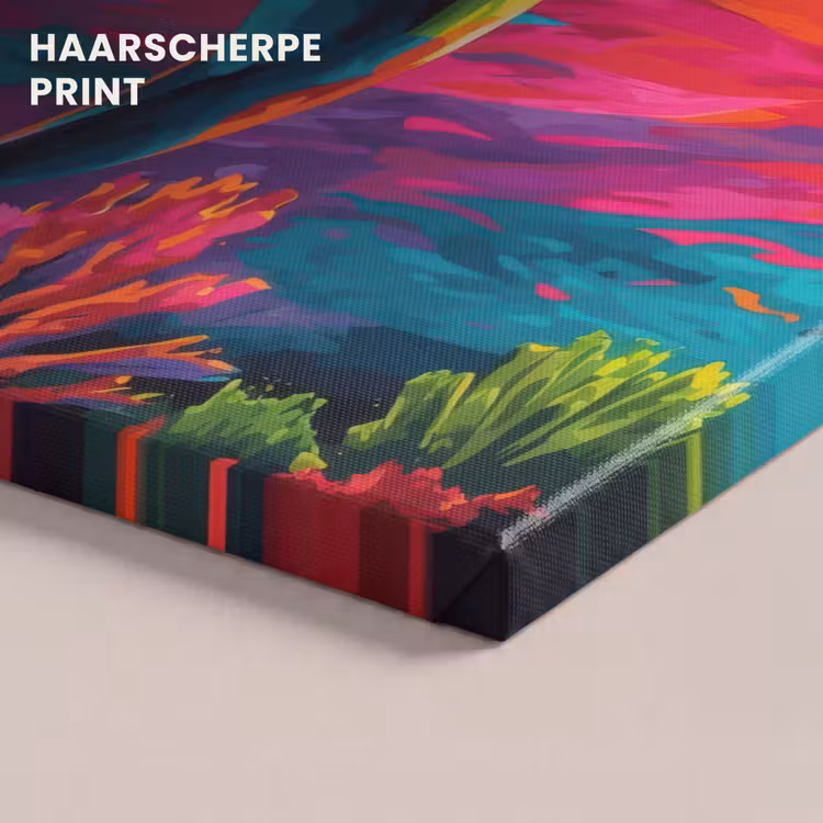 Canvas schilderij - Dolfijn - Kleurrijk - Oceaan - Koraal — 5