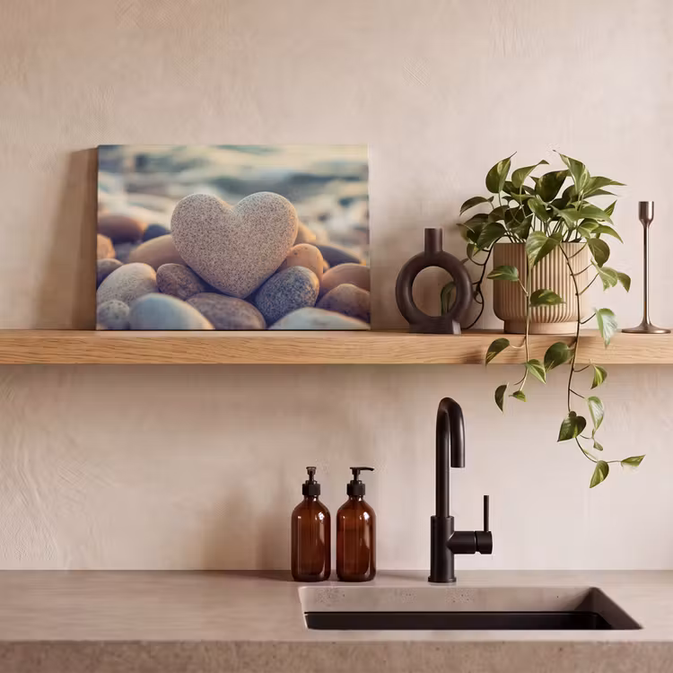Canvas schilderij - Hart - Stenen - Natuur - Keien - Zen - Kiezelstenen — 4