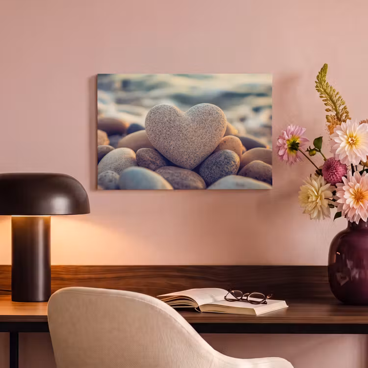 Canvas schilderij - Hart - Stenen - Natuur - Keien - Zen - Kiezelstenen — 6