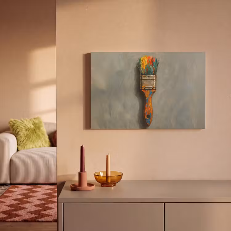 Canvas schilderij - Verf - Kwast - Schilderij — 2