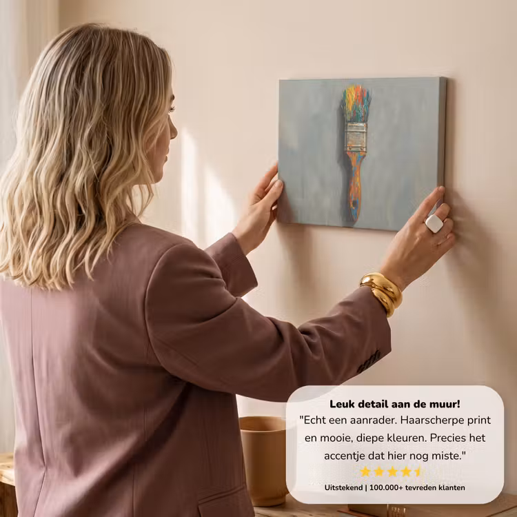 Canvas schilderij - Verf - Kwast - Schilderij — 3