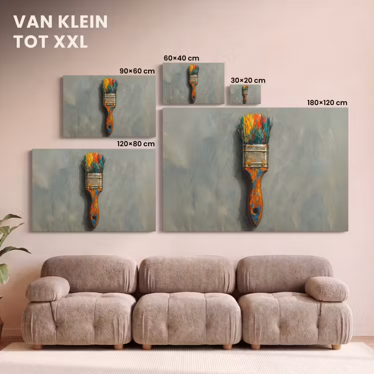 Canvas schilderij - Verf - Kwast - Schilderij — 8