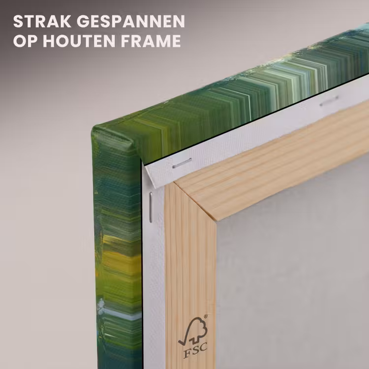 Canvas schilderij - Brug - Hout - Vijver - Waterlelies — 7