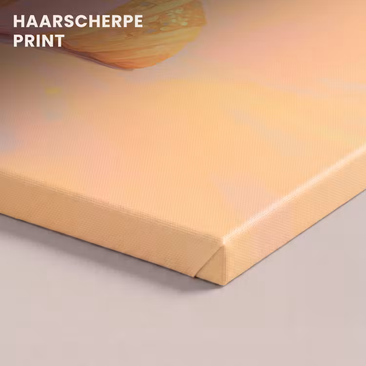 Canvas schilderij - Croissant - Strik - Roze — 5