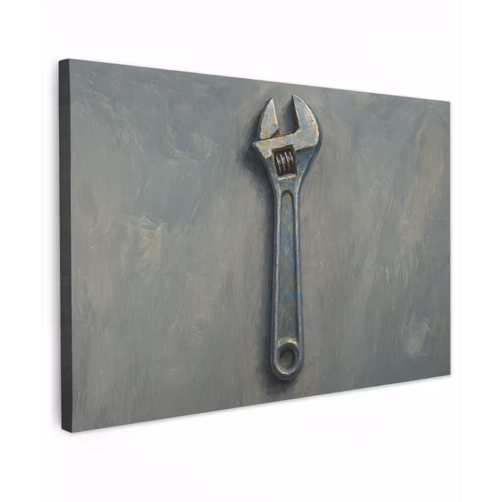 Canvas schilderij - Moersleutel - Gereedschap - Verf — 1