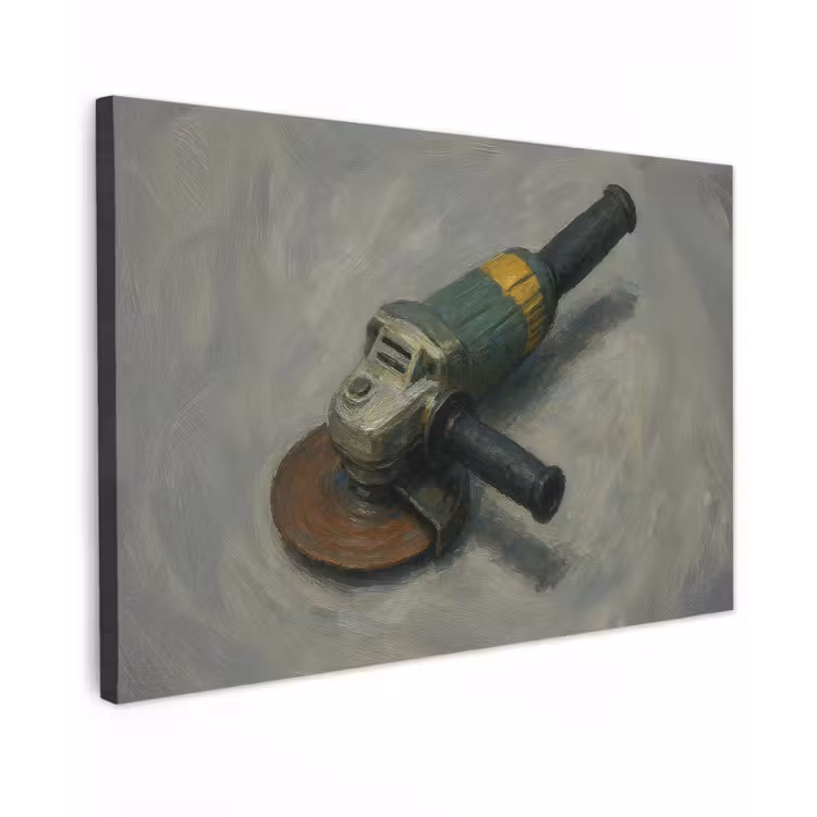 Canvas schilderij - Haakse slijper - Schilderij - Gereedschap — 1