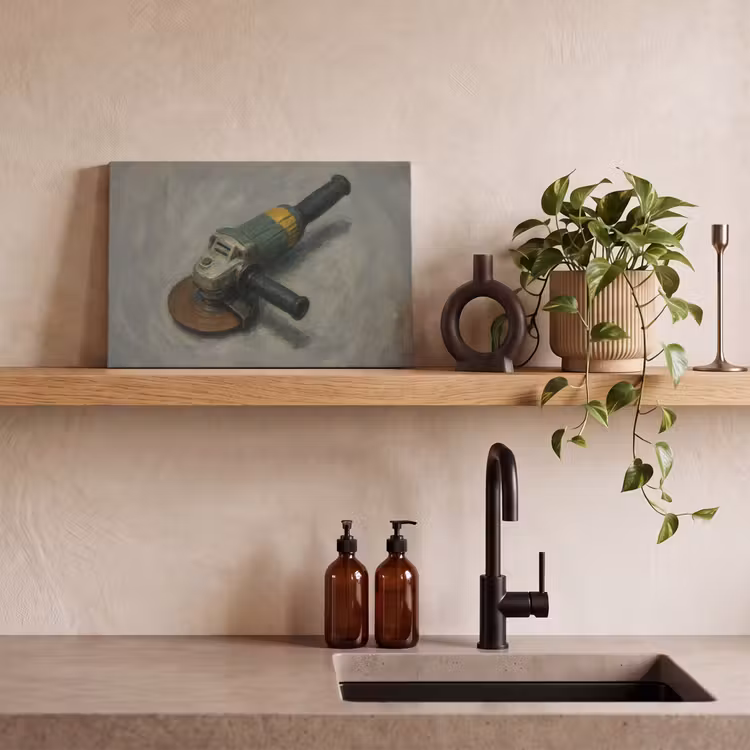 Canvas schilderij - Haakse slijper - Schilderij - Gereedschap — 4