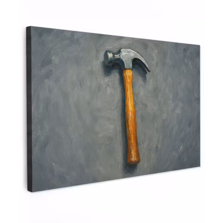 Canvas schilderij - Hamer - Schilderij - Gereedschap — 1