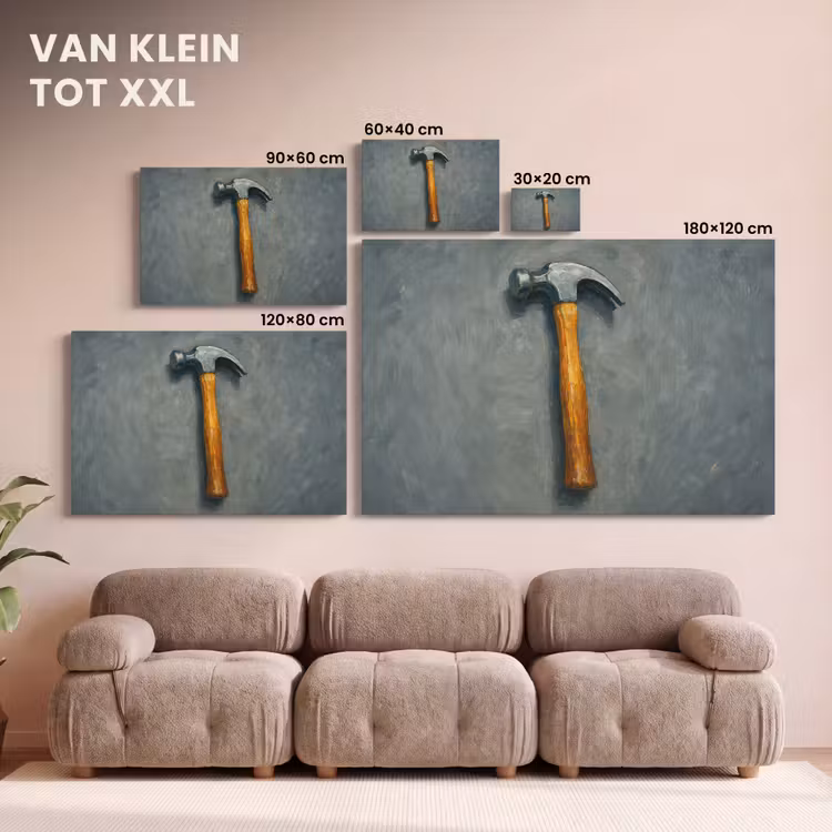Canvas schilderij - Hamer - Schilderij - Gereedschap — 8