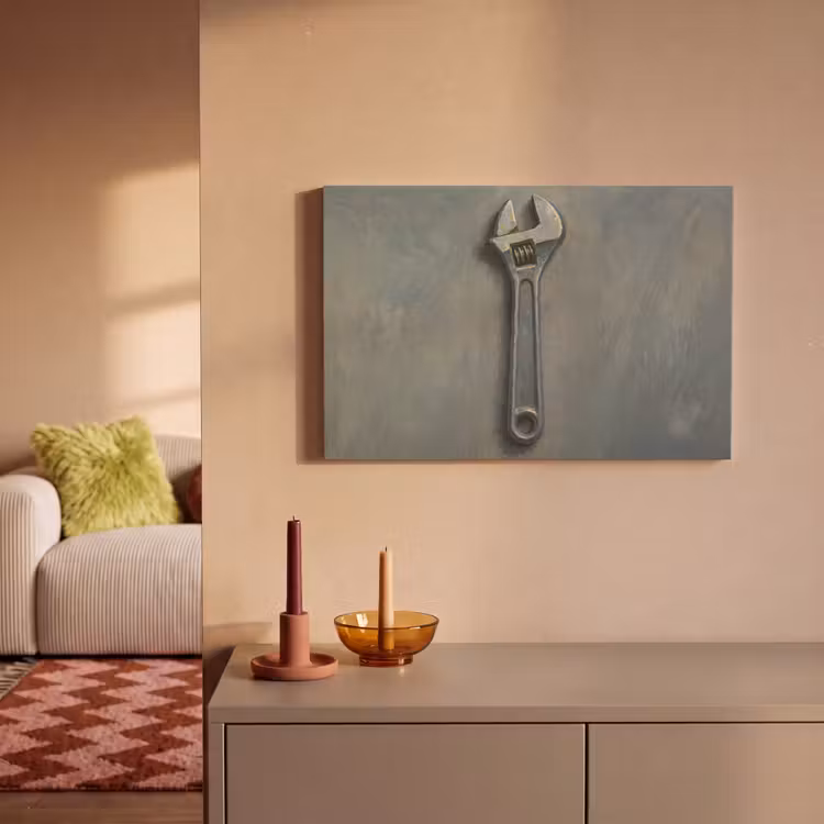 Canvas schilderij - Moersleutel - Gereedschap - Verf — 2