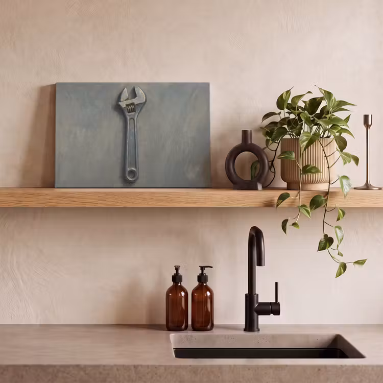 Canvas schilderij - Moersleutel - Gereedschap - Verf — 4