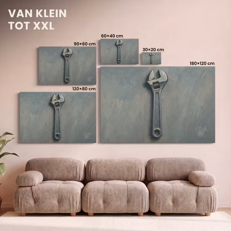 Canvas schilderij - Moersleutel - Gereedschap - Verf — 8