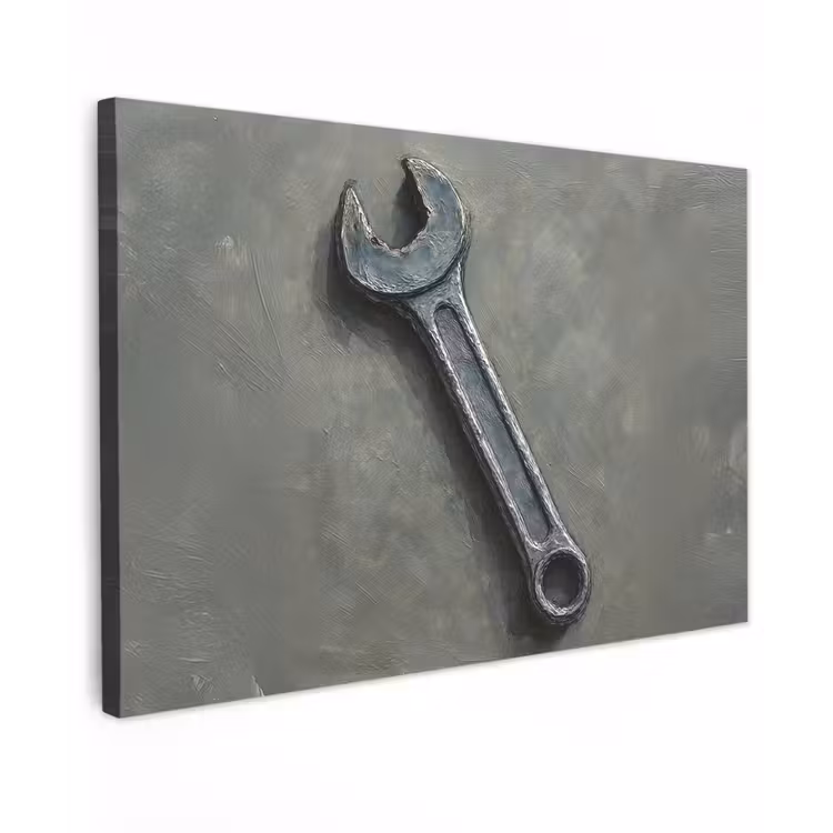 Canvas schilderij - Steeksleutel - Schilderij - Gereedschap - Verf — 1