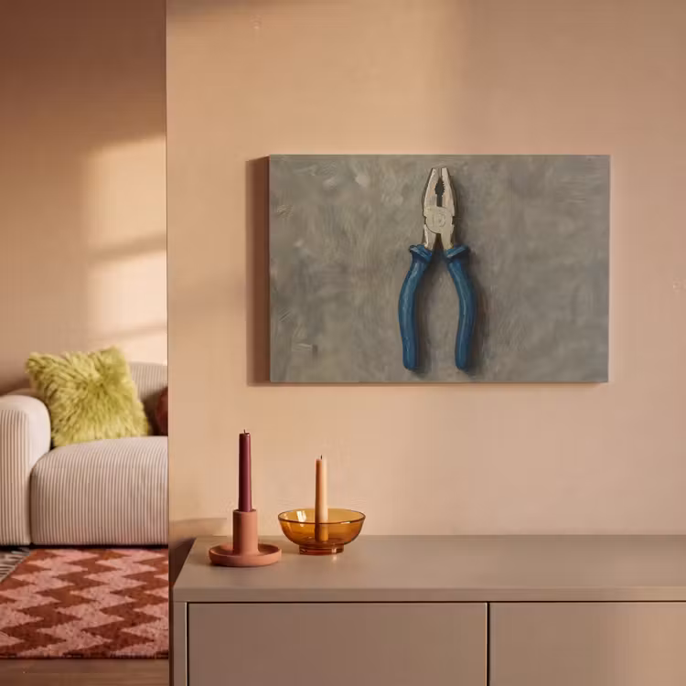 Canvas schilderij - Tang - Schilderij - Textuur - Verf — 2