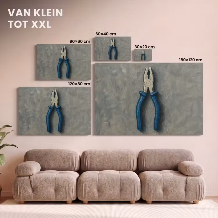 Canvas schilderij - Tang - Schilderij - Textuur - Verf — 8