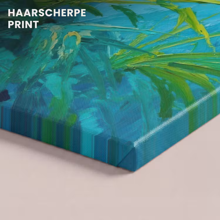 Canvas schilderij - Bladeren - Groen - Schilderij - Abstract — 5