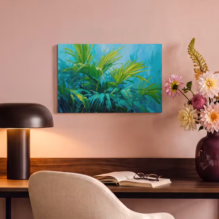 Canvas schilderij - Bladeren - Groen - Schilderij - Abstract — 6