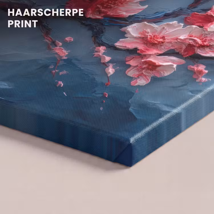 Canvas schilderij - Bloesem - Bloem - Roze - Tak — 5