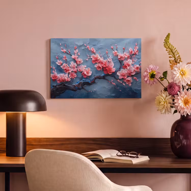 Canvas schilderij - Bloesem - Bloem - Roze - Tak — 6