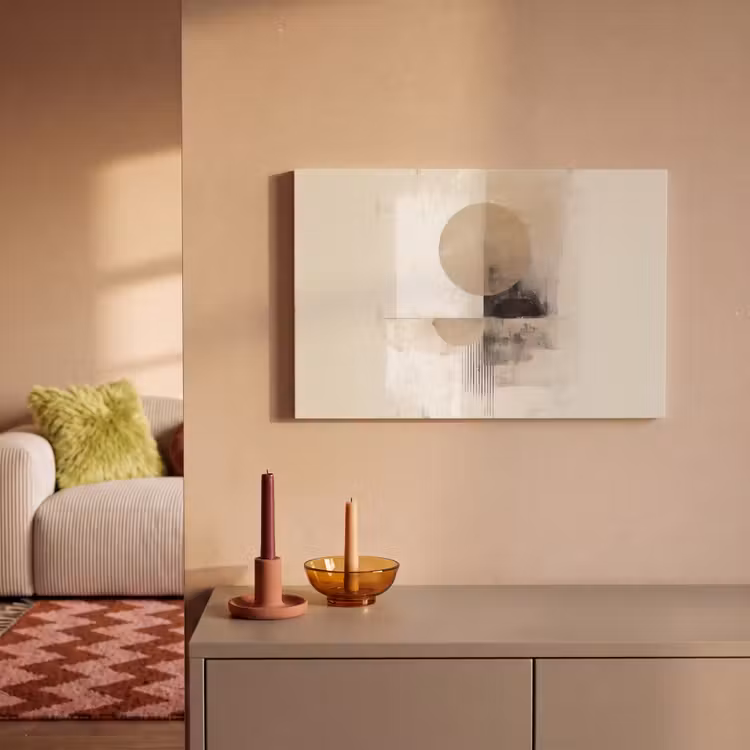 Canvas schilderij - Cirkel - Compositie - Diepte - Beige — 2