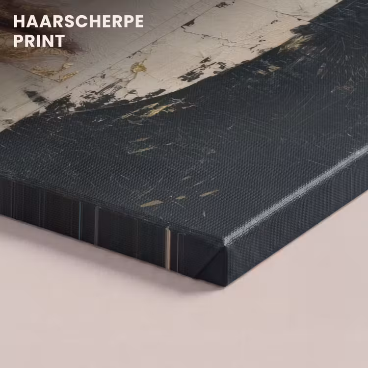Canvas schilderij - Abstract - Goud - Gezicht - Lippen — 5